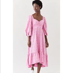 FARM Rio Embroidered Pink Pineapple Dress